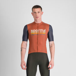 SPORTFUL Kolesarski dres s kratkimi rokavi - SUPERGIARA 2 - oranžna/modra