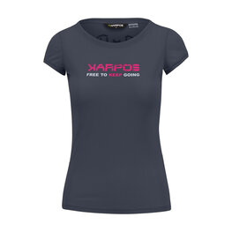 KARPOS Kolesarska  majica s kratkimi rokavi - VAL FEDERIA - siva