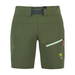 KARPOS Kolesarske kratke hlače brez naramnic - VAL DI DENTRO W - zelena