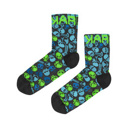 KARPOS Kolesarske klasične nogavice - GREEN FIRE - večbarvno/črna