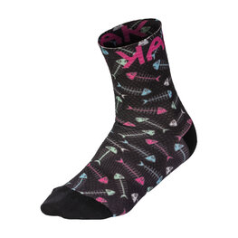 KARPOS Kolesarske klasične nogavice - GREEN FIRE - večbarvno/črna