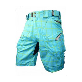 HAVEN Kolesarske kratke hlače brez naramnic - CUBES II - modra