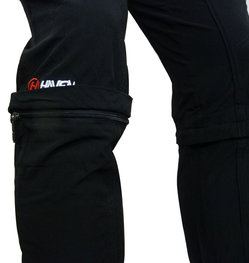 HAVEN Kolesarske dolge hlače brez naramnic - ENDEAVOUR II - črna