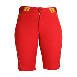 HAVEN Kolesarske kratke hlače brez naramnic - SINGLETRAIL WMS - rdeča