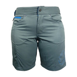 HAVEN Kolesarske kratke hlače brez naramnic - AMAZON LADY - siva/modra