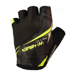 HAVEN Kolesarske rokavice s kratkimi prsti - MUTO - črna/zelena