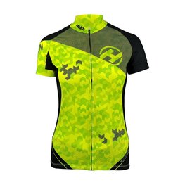 HAVEN Kolesarski dres s kratkimi rokavi - SINGLETRAIL NEO WOMEN - zelena/črna