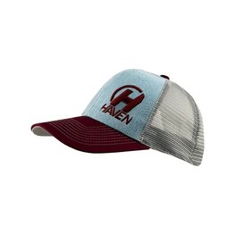 HAVEN Kolesarska kapa - TRUCKER - siva/rdeča