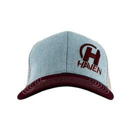 HAVEN Kolesarska kapa - TRUCKER - siva/rdeča