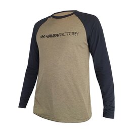 HAVEN Kolesarski dres z dolgimi rokavi poletni - FACTORY TRAIL - črna/rjava