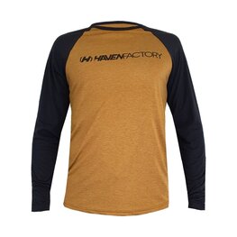 HAVEN Kolesarski dres z dolgimi rokavi poletni - FACTORY TRAIL - črna/rjava