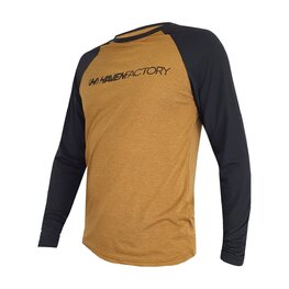 HAVEN Kolesarski dres z dolgimi rokavi poletni - FACTORY TRAIL - črna/rjava