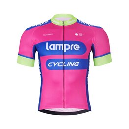 BONAVELO Kolesarski dres s kratkimi rokavi - LAMPRE - rožnata/modra
