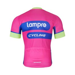 BONAVELO Kolesarski dres s kratkimi rokavi - LAMPRE - rožnata/modra