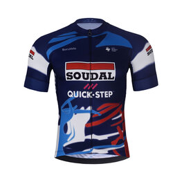 BONAVELO Kolesarski dres s kratkimi rokavi - SOUDAL-QUICKSTEP 2025 - modra/bela