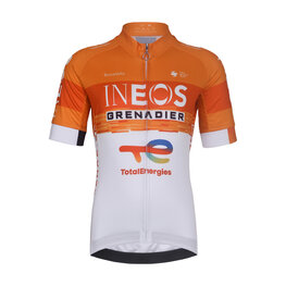 BONAVELO Kolesarski dres s kratkimi rokavi - INEOS GRENADIERS KID 2026 - bela/oranžna