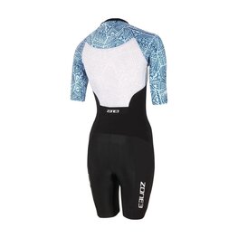 ZONE3 Kolesarski kombinezon - LAVA  - črna/modra/bela