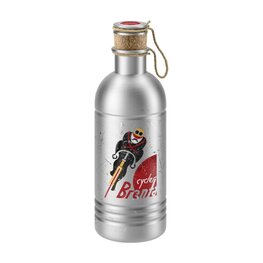 ELITE Kolesarska steklenica za vodo - VINTAGE ALU 600 - srebrna