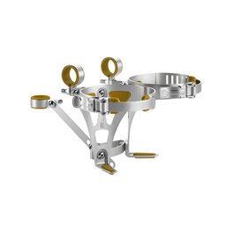 ELITE Kolesarski nosilec za kolesarsko steklenico - VINTAGE DOUBLE - srebrna