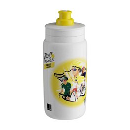 ELITE Kolesarska steklenica za vodo - FLY TOUR DE FRANCE FAMMES 550 - bela/rumena