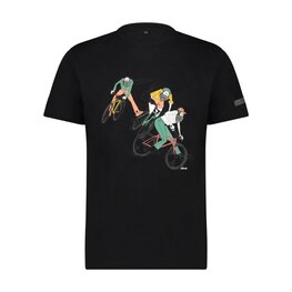 SHIMANO Kolesarska  majica s kratkimi rokavi - SENTIERO LTD - črna