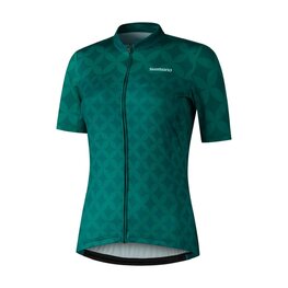 SHIMANO Kolesarski dres s kratkimi rokavi - MIZUKI - zelena