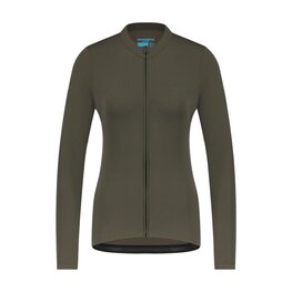 SHIMANO Kolesarski dres z dolgimi rokavi zimski - KAEDE THERMAL LONG - siva