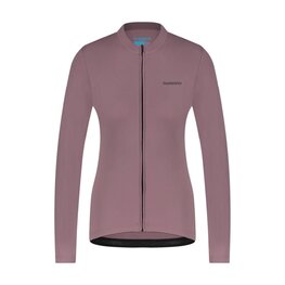 SHIMANO Kolesarski dres z dolgimi rokavi zimski - KAEDE THERMAL LONG - vijolična