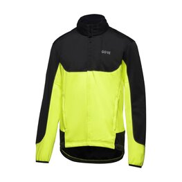 GORE Kolesarska  podaljšana jakna - C3 WINDSTOPPER® - rumena/črna