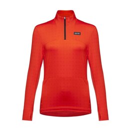GORE Kolesarska  majica z dolgimi rokavi - EVERYDAY THERMO 1/4-ZIP WMN - oranžna