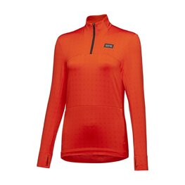 GORE Kolesarska  majica z dolgimi rokavi - EVERYDAY THERMO 1/4-ZIP WMN - oranžna