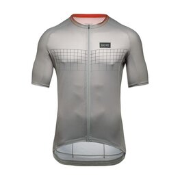 GORE Kolesarski dres s kratkimi rokavi - GRID FADE 2.0 - siva/oranžna