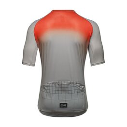 GORE Kolesarski dres s kratkimi rokavi - GRID FADE 2.0 - siva/oranžna