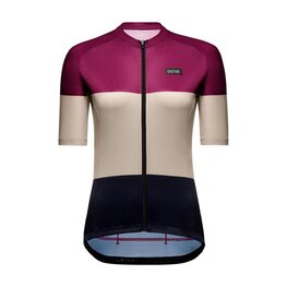 GORE Kolesarski dres s kratkimi rokavi - SPIRIT STRIPES - vijolična/črna/bež