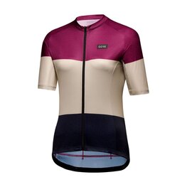 GORE Kolesarski dres s kratkimi rokavi - SPIRIT STRIPES - vijolična/črna/bež