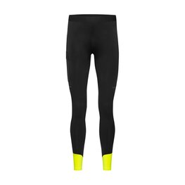 GORE Kolesarske dolge hlače brez naramnic - CONCURVE - črna/rumena