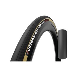 VITTORIA plašč - CORSA PRO SPEED 24-622 TLR - črna/bež