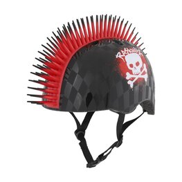 BELL Kolesarska čelada - SKULL HAWK - črna/rdeča