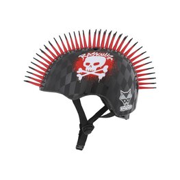 BELL Kolesarska čelada - SKULL HAWK - črna/rdeča