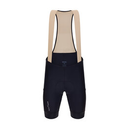 SANTINI Kolesarske kratke hlače z naramnicami - CARGO - črna