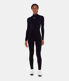 SANTINI Kolesarske dolge hlače brez naramnic - RTR - črna