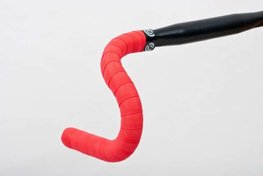 BIKERIBBON trak za krmilo - CORK GEL - rdeča