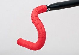 BIKERIBBON trak za krmilo - CORK PLUS - rdeča