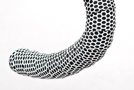 BIKERIBBON trak za krmilo - HEXAGON - bela