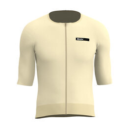 SANTINI Kolesarski dres s kratkimi rokavi - AERO RACE - rumena