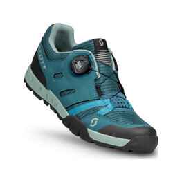 SCOTT Kolesarski čevlji - SPORT CRUS-R FLAT W - zelena/modra