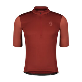 SCOTT Kolesarski dres s kratkimi rokavi - GRAVEL 10 - bordo