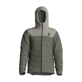 SCOTT Kolesarska  podaljšana jakna - INSULOFT WARM - bela/siva