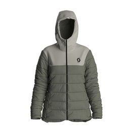 SCOTT Kolesarska  podaljšana jakna - INSULOFT WARM W - bela/siva