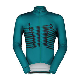 SCOTT Kolesarski dres z dolgimi rokavi zimski - TEAM WARM GRAPHICS - turkizna
